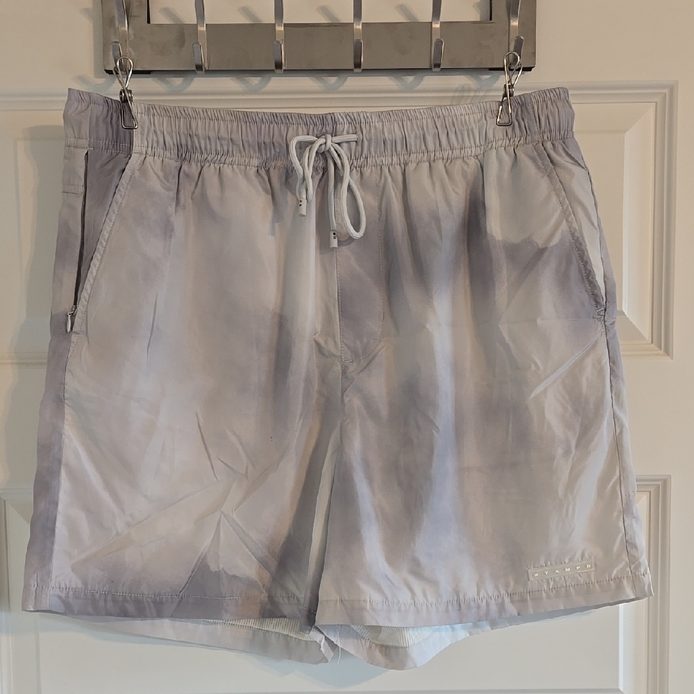 STAMPD men's Grey Swim Trunks